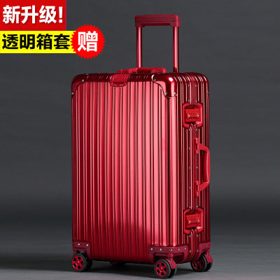 German all-aluminum magnesium alloy suitcase 20 inch boarding trolley case men and women metal travel case business suitcase gift