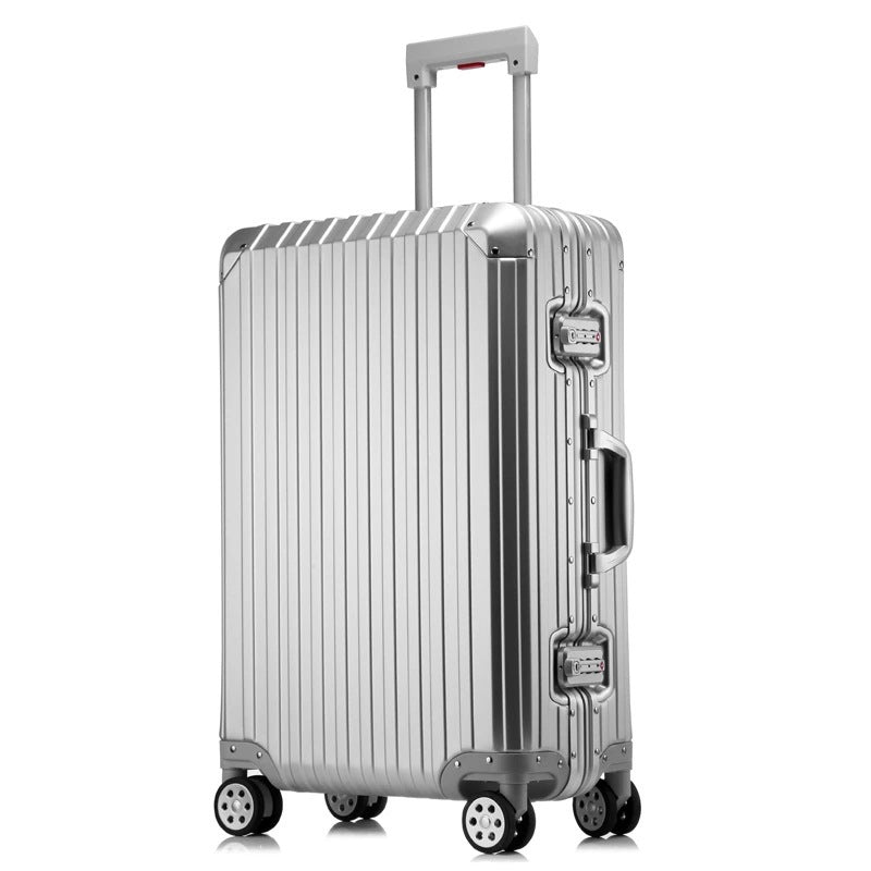 Aluminum-magnesium alloy trolley case gift printing full metal business suitcase universal wheel aluminum frame suitcase 24 wholesale