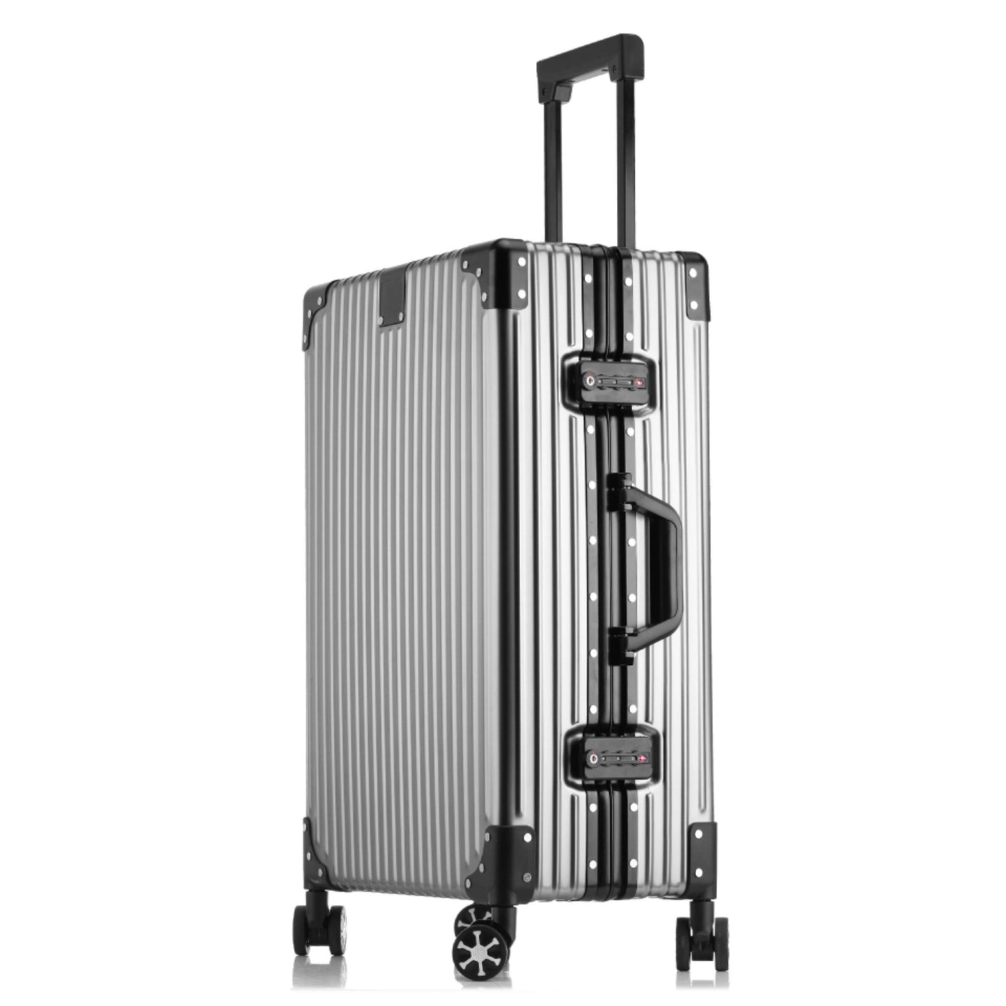 Aluminum-magnesium alloy trolley case gift printing full metal business suitcase universal wheel aluminum frame suitcase 24 wholesale