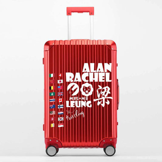 Aluminum-magnesium alloy trolley case gift printing full metal business suitcase universal wheel aluminum frame suitcase 24 wholesale