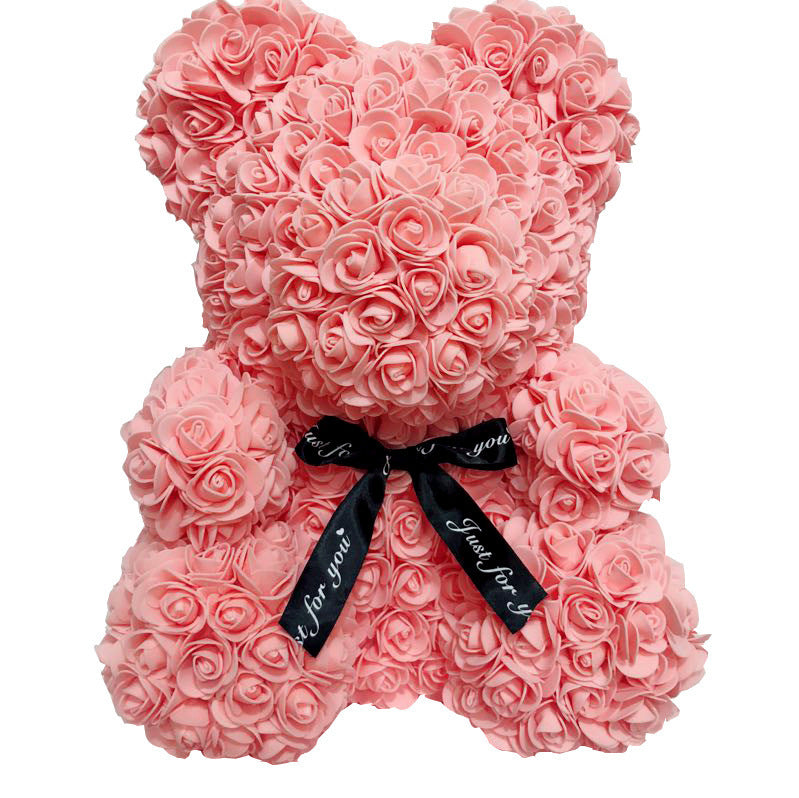Rose Bear Simulation Rose Bear Creative Christmas Valentine's Day Birthday Gift Bubble Rose Bear