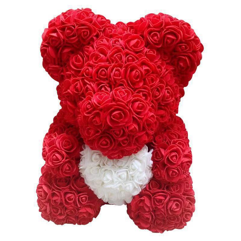 Rose Bear Simulation Rose Bear Creative Christmas Valentine's Day Birthday Gift Bubble Rose Bear