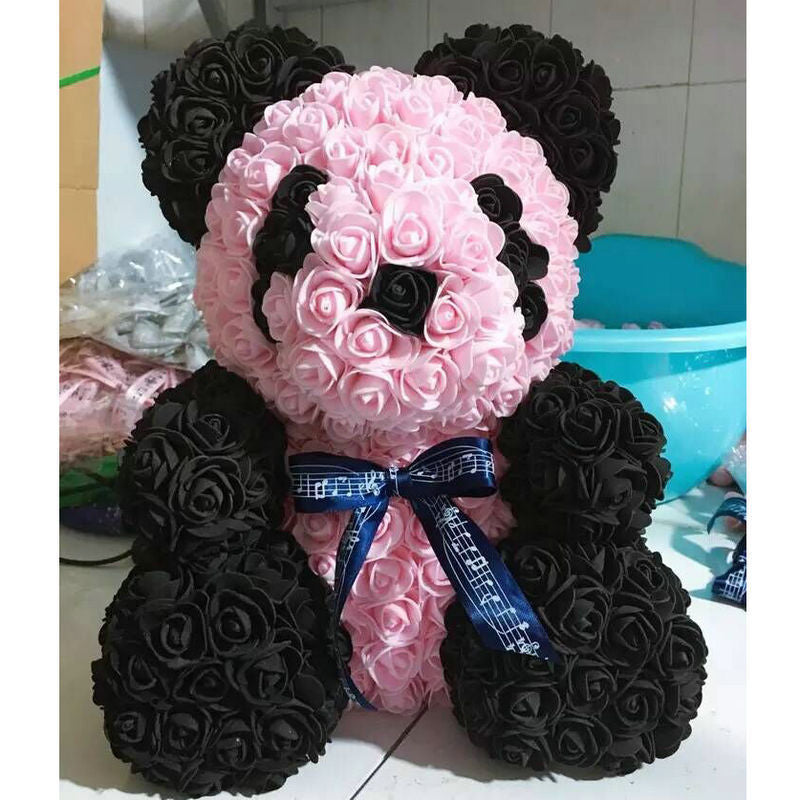 Rose Bear Simulation Rose Bear Creative Christmas Valentine's Day Birthday Gift Bubble Rose Bear