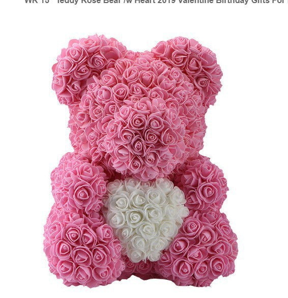 Rose Bear Simulation Rose Bear Creative Christmas Valentine's Day Birthday Gift Bubble Rose Bear