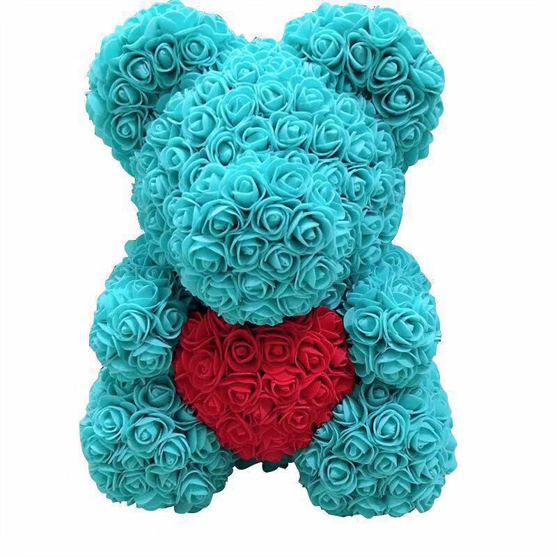 Rose Bear Simulation Rose Bear Creative Christmas Valentine's Day Birthday Gift Bubble Rose Bear