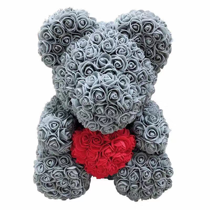 Rose Bear Simulation Rose Bear Creative Christmas Valentine's Day Birthday Gift Bubble Rose Bear