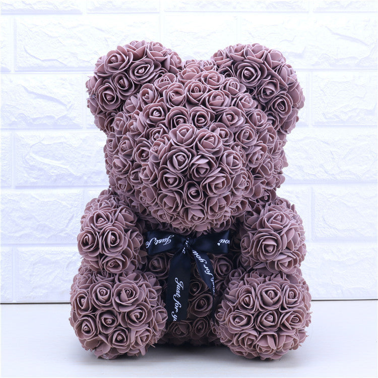 Rose Bear Simulation Rose Bear Creative Christmas Valentine's Day Birthday Gift Bubble Rose Bear