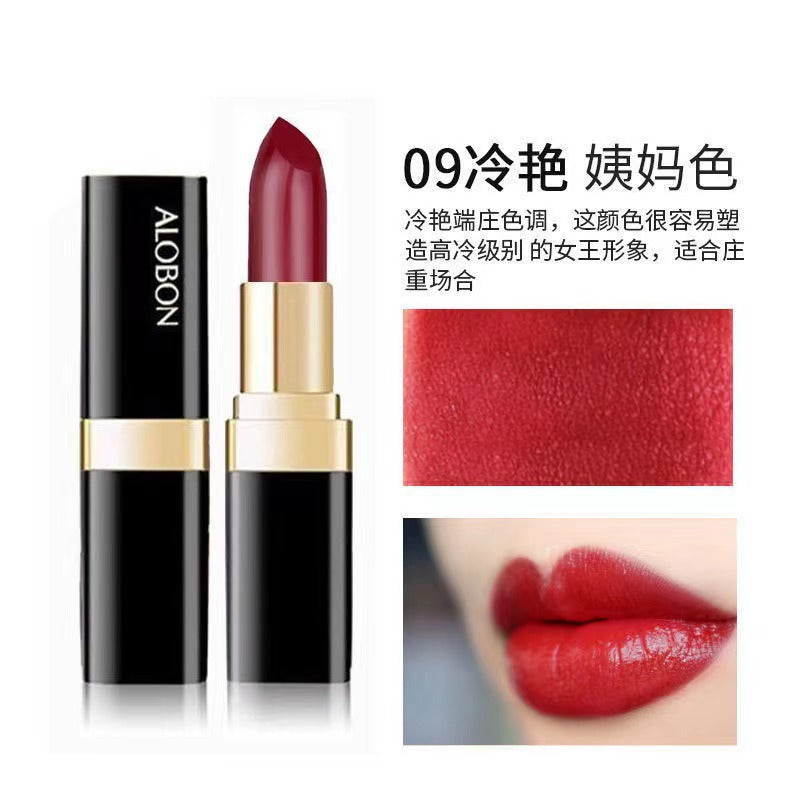 Yabang small black tube lipstick DS919 crystal bright color lipstick - cinnabar red cosmetics lipstick wholesale