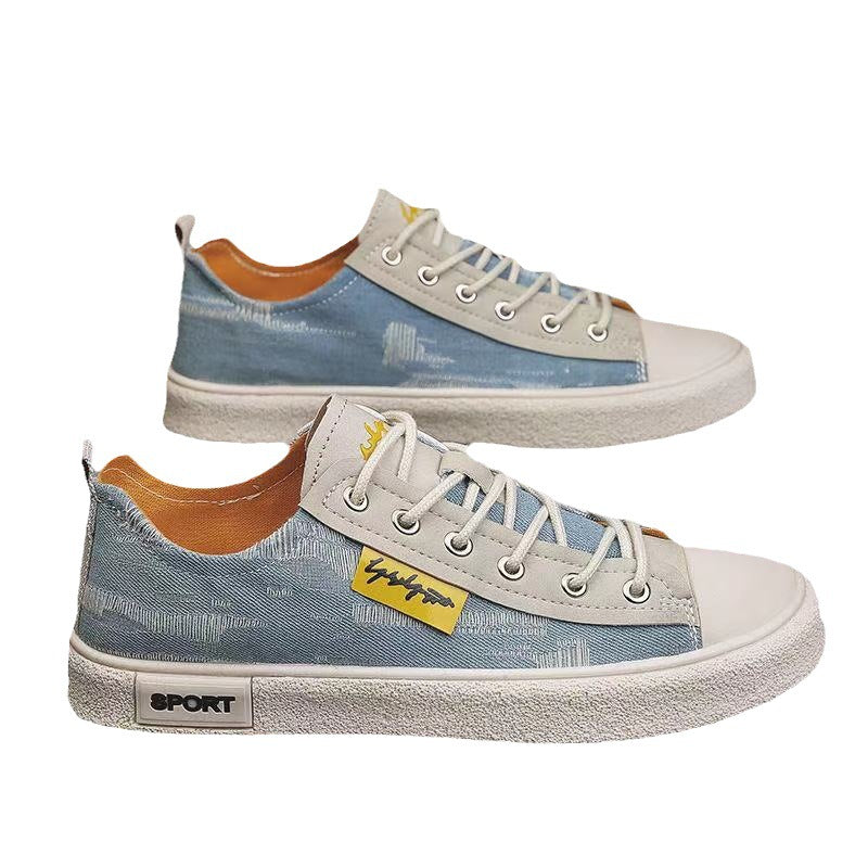 2023 New Men's Shoes Summer Men's Sneakers Trendy Casual Sneakers Comfortable All-Match Canvas Shoes Factory Wholesale