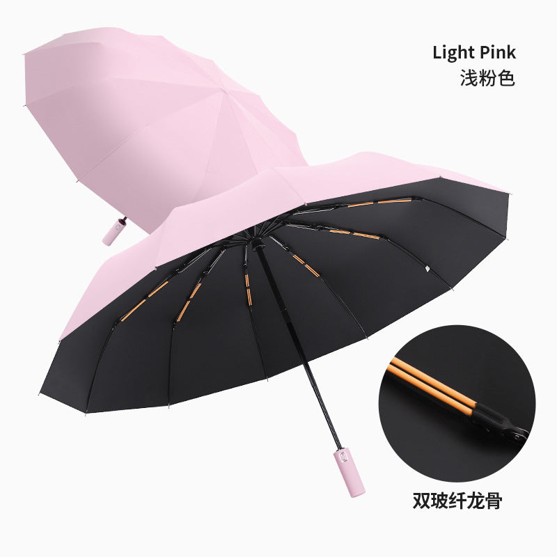 Fully automatic double large umbrella folding wholesale sunny and rainy dual-purpose umbrella sun umbrella sunshade umbrella 24 bone large umbrella