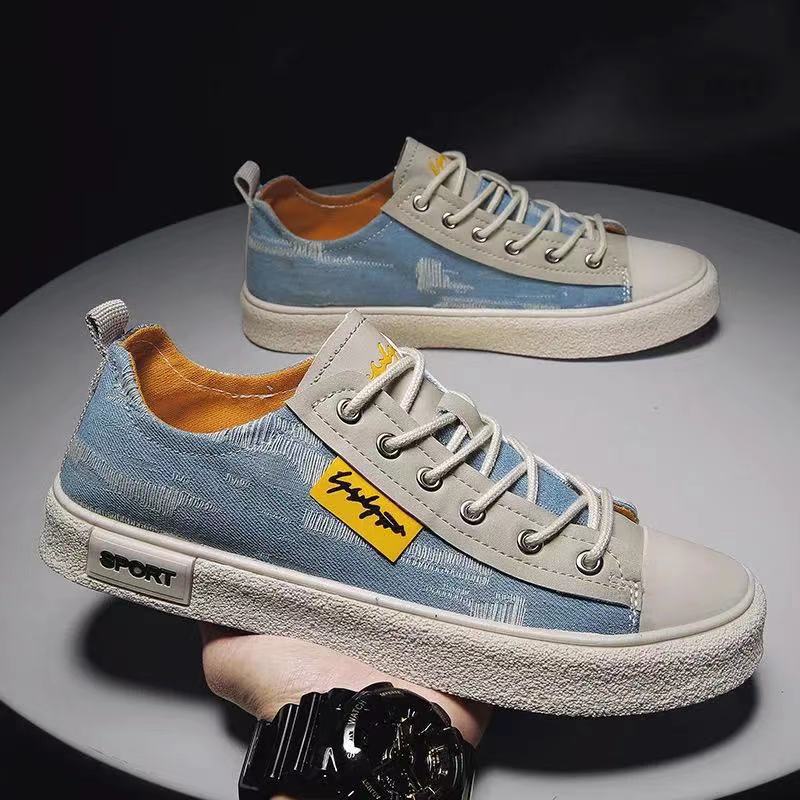 2023 New Men's Shoes Summer Men's Sneakers Trendy Casual Sneakers Comfortable All-Match Canvas Shoes Factory Wholesale