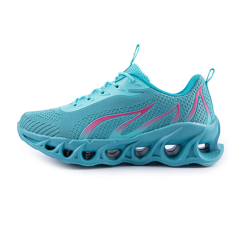 Sneakers Men's Shoes Cross-border Breathable Flyknit Sneakers Flame Fashion Trend Light Sole Running Shoes