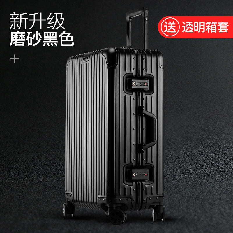German all-aluminum magnesium alloy suitcase 20 inch boarding trolley case men and women metal travel case business suitcase gift