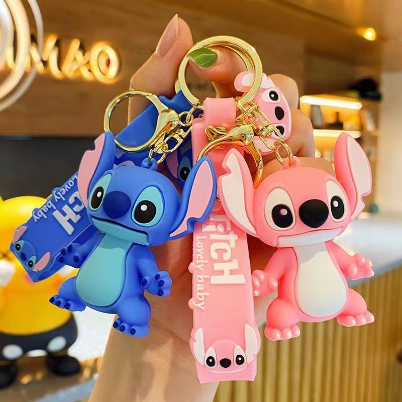 Cartoon cute Stitch keychain female doll doll pendant male car key schoolbag pendant