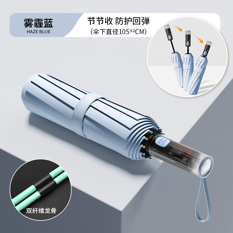 Fully automatic double large umbrella folding wholesale sunny and rainy dual-purpose umbrella sun umbrella sunshade umbrella 24 bone large umbrella