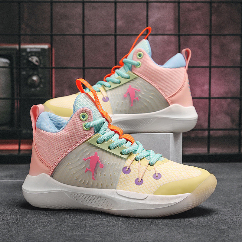 Casual sports shoes autumn and summer new mesh high-top training sneakers children's breathable boys sneakers basketball shoes