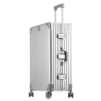 German all-aluminum magnesium alloy suitcase 20 inch boarding trolley case men and women metal travel case business suitcase gift