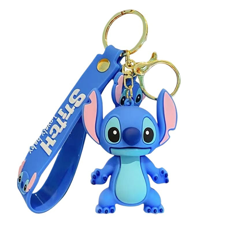Cartoon cute Stitch keychain female doll doll pendant male car key schoolbag pendant