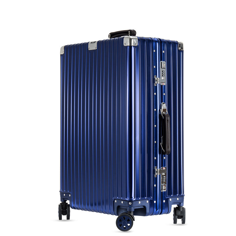 German all-aluminum magnesium alloy suitcase 20 inch boarding trolley case men and women metal travel case business suitcase gift