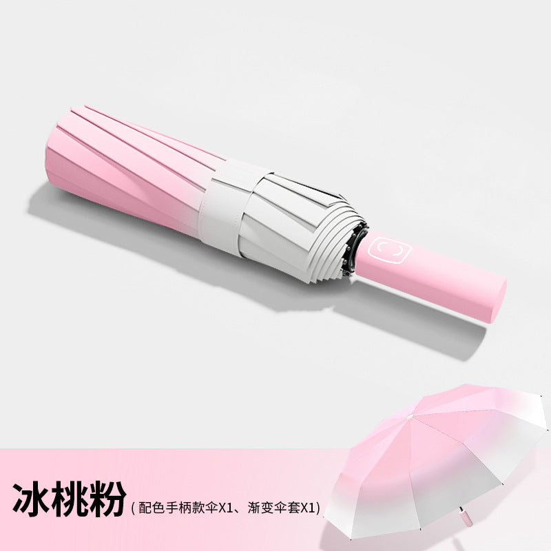Fully automatic double large umbrella folding wholesale sunny and rainy dual-purpose umbrella sun umbrella sunshade umbrella 24 bone large umbrella