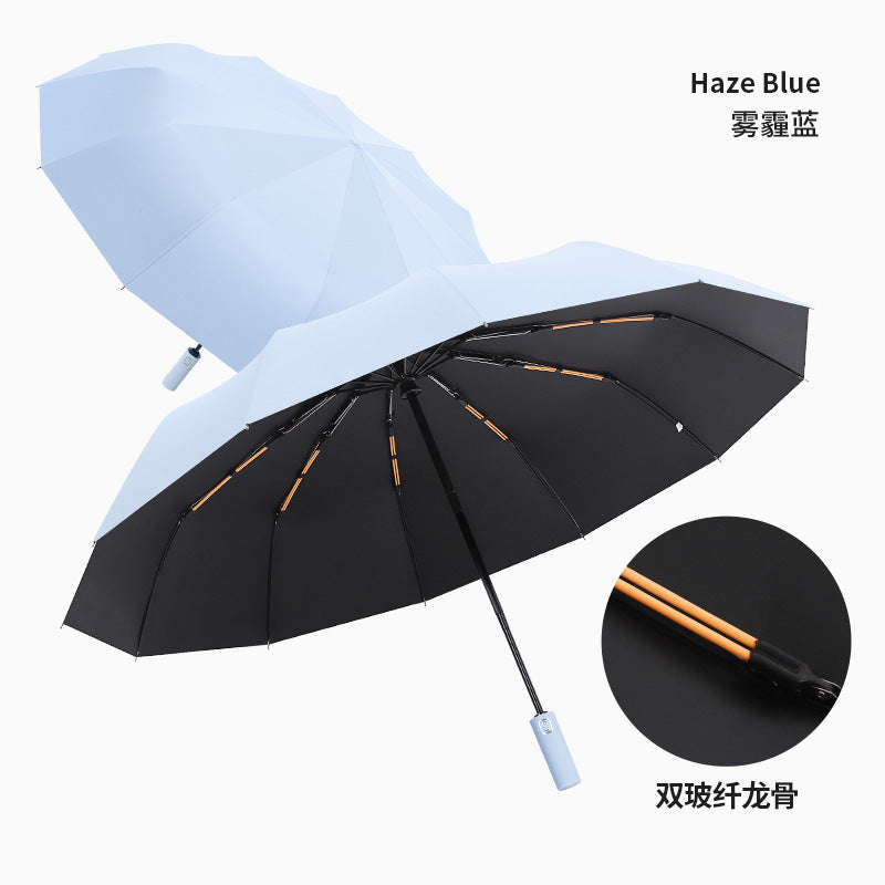 Fully automatic double large umbrella folding wholesale sunny and rainy dual-purpose umbrella sun umbrella sunshade umbrella 24 bone large umbrella