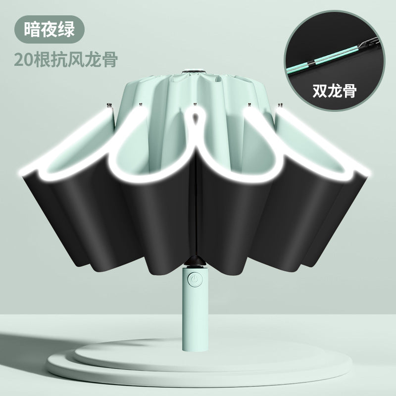 Fully automatic double large umbrella folding wholesale sunny and rainy dual-purpose umbrella sun umbrella sunshade umbrella 24 bone large umbrella
