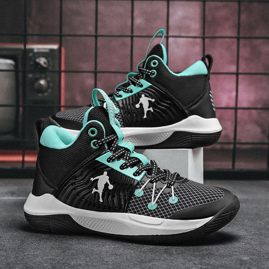 Casual sports shoes autumn and summer new mesh high-top training sneakers children's breathable boys sneakers basketball shoes