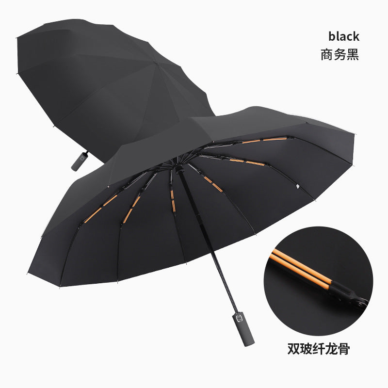 Fully automatic double large umbrella folding wholesale sunny and rainy dual-purpose umbrella sun umbrella sunshade umbrella 24 bone large umbrella