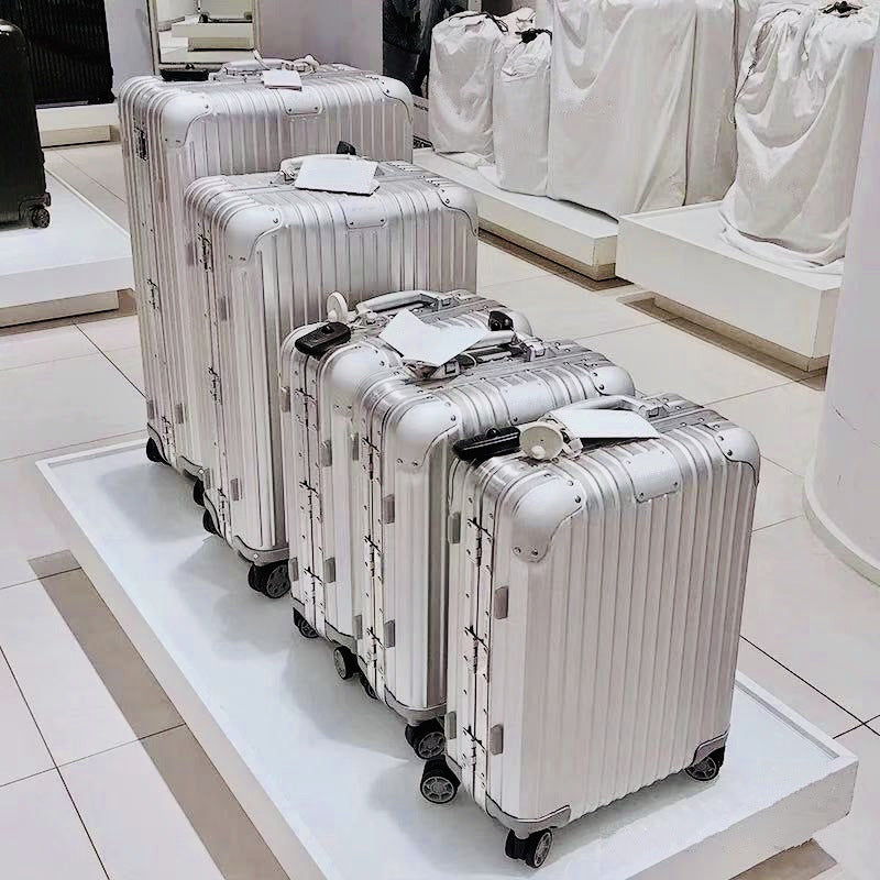 German all-aluminum magnesium alloy suitcase 20 inch boarding trolley case men and women metal travel case business suitcase gift