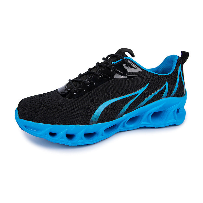 Sneakers Men's Shoes Cross-border Breathable Flyknit Sneakers Flame Fashion Trend Light Sole Running Shoes