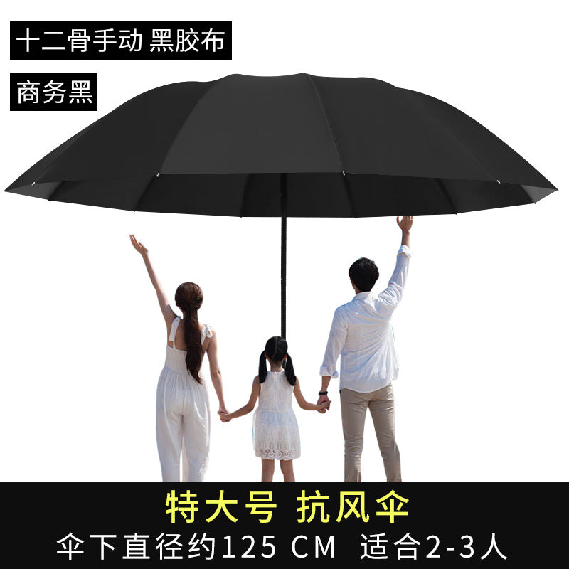 Fully automatic double large umbrella folding wholesale sunny and rainy dual-purpose umbrella sun umbrella sunshade umbrella 24 bone large umbrella