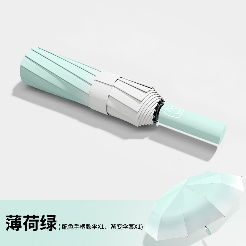 Fully automatic double large umbrella folding wholesale sunny and rainy dual-purpose umbrella sun umbrella sunshade umbrella 24 bone large umbrella