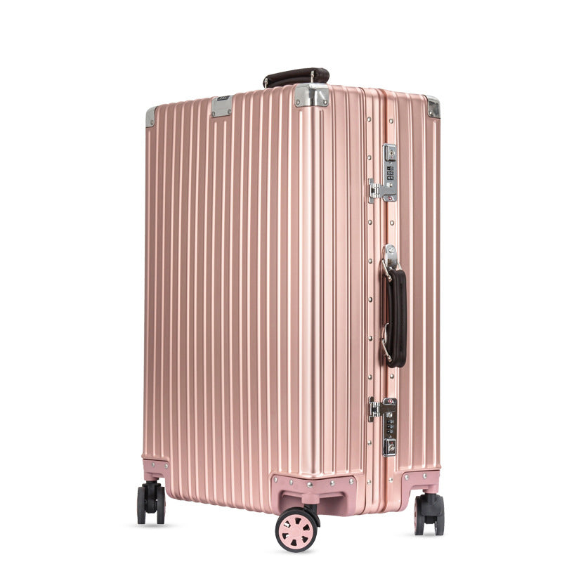 German all-aluminum magnesium alloy suitcase 20 inch boarding trolley case men and women metal travel case business suitcase gift