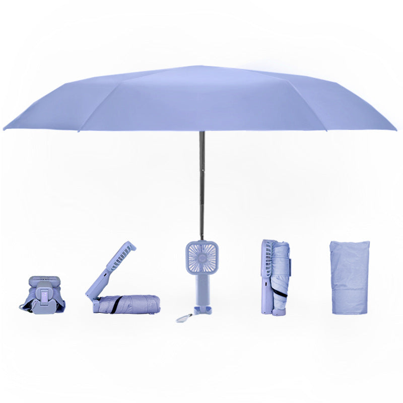 2022 new source manufacturer mini fan umbrella sunshade sunscreen anti-ultraviolet sun umbrella ultra-light folding umbrella