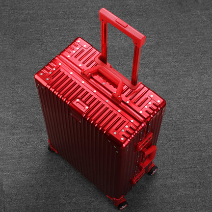 All-Aluminum Trolley Suitcase — Premium Metal Business Luggage for Men & Women