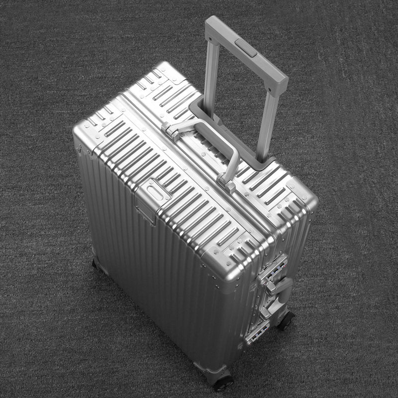 Metal all-aluminum alloy men's and women's trolley suitcase business aluminum-magnesium alloy universal wheel suitcase boarding bag