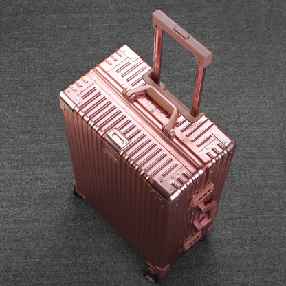 All-Aluminum Trolley Suitcase — Premium Metal Business Luggage for Men & Women