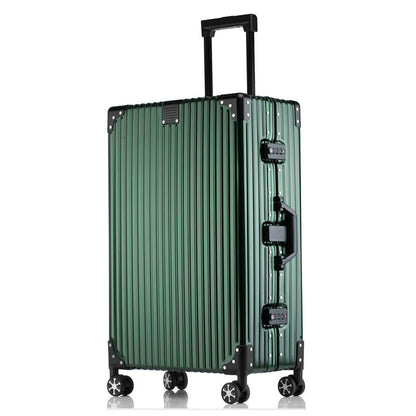 All-Aluminum Trolley Suitcase — Premium Metal Business Luggage for Men & Women