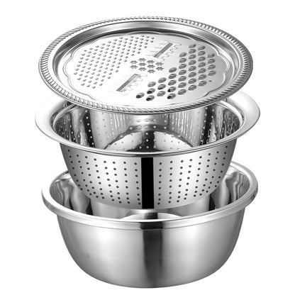 Multi-Functional Grating Basin — Kitchen Washing & Draining Bowl