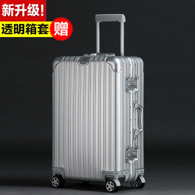 German all-aluminum magnesium alloy suitcase 20 inch boarding trolley case men and women metal travel case business suitcase gift