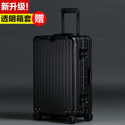 German all-aluminum magnesium alloy suitcase 20 inch boarding trolley case men and women metal travel case business suitcase gift