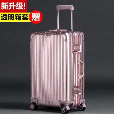 German all-aluminum magnesium alloy suitcase 20 inch boarding trolley case men and women metal travel case business suitcase gift