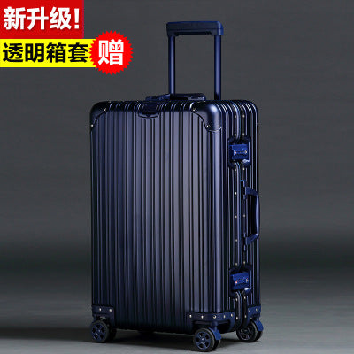 German all-aluminum magnesium alloy suitcase 20 inch boarding trolley case men and women metal travel case business suitcase gift