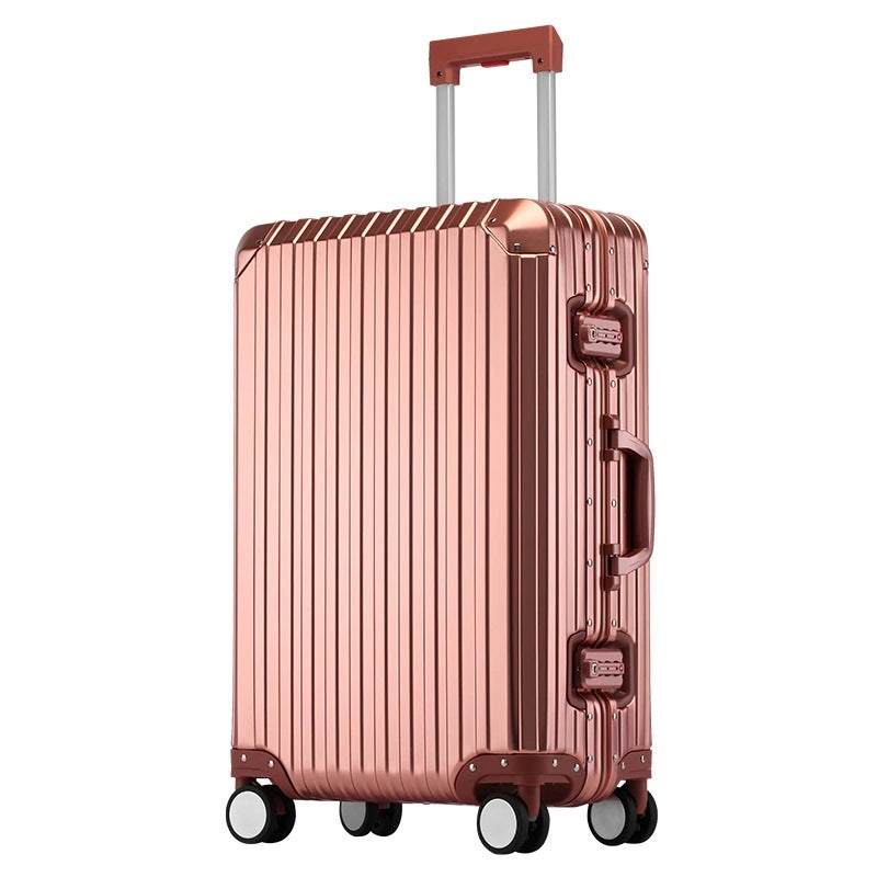 Aluminum-magnesium alloy trolley case gift printing full metal business suitcase universal wheel aluminum frame suitcase 24 wholesale