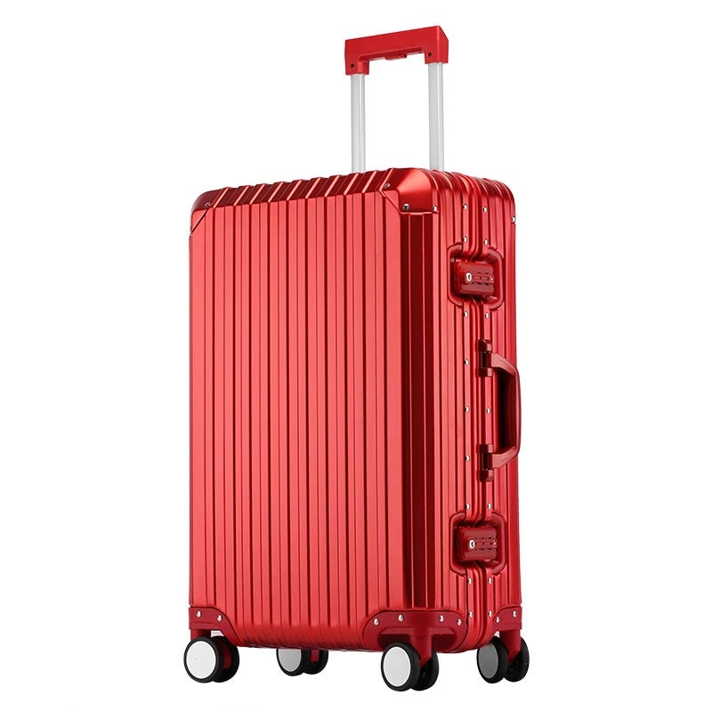 Aluminum-magnesium alloy trolley case gift printing full metal business suitcase universal wheel aluminum frame suitcase 24 wholesale
