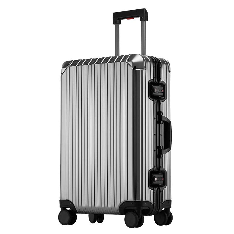 Aluminum-magnesium alloy trolley case gift printing full metal business suitcase universal wheel aluminum frame suitcase 24 wholesale