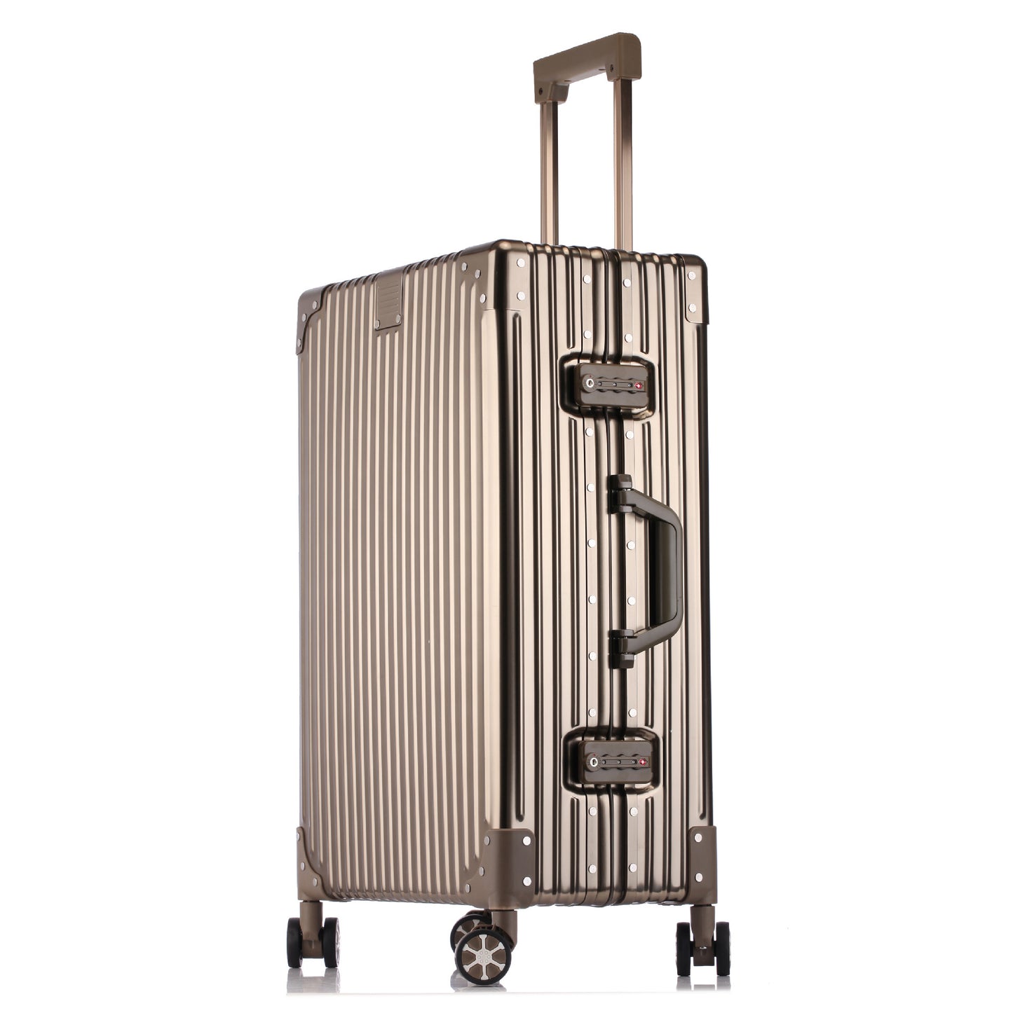 Aluminum-magnesium alloy trolley case gift printing full metal business suitcase universal wheel aluminum frame suitcase 24 wholesale
