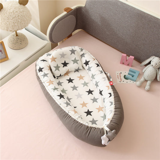 Portable Baby Nest Bed — Breathable Honeycomb Co-Sleeping Bassinet