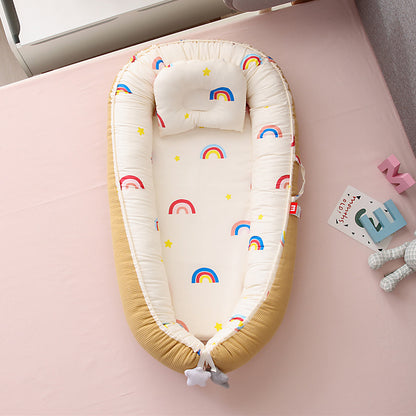 Portable Baby Nest Bed — Breathable Honeycomb Co-Sleeping Bassinet