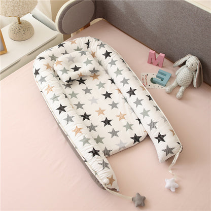 Portable Baby Nest Bed — Breathable Honeycomb Co-Sleeping Bassinet